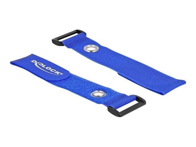 Delock Klettverschluss-Cinchkabelbinder - 28 cm - Blau (Packung mit 3) - 280 x 3