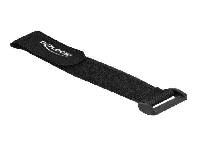 Delock Klettverschluss-Cinchkabelbinder - 19 cm - Schwarz (Packung mit 5) - 190