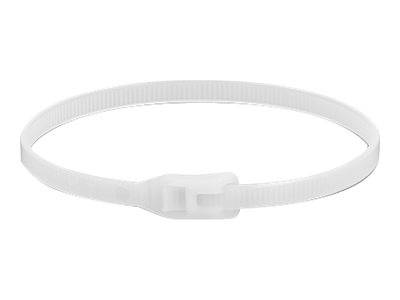 Delock Kabelbinder - mit flachem Kopf - 20.5 cm - Schwarz, durchsichtig (Packung