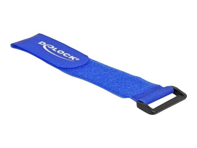 Delock Klettverschluss-Cinchkabelbinder - 28 cm - Blau (Packung mit 3) - 280 x 3