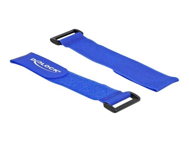 Delock Klettverschluss-Cinchkabelbinder - 28 cm - Blau (Packung mit 3) - 280 x 3