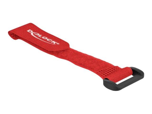 Delock Klettverschluss-Cinchkabelbinder - 15 cm - Rot (Packung mit 5) - 150 x 20