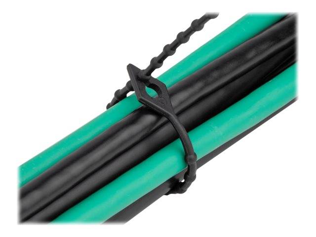 Delock - Kabelbinder - mit Perlen - 20 cm - Schwarz (Packung mit 100)
