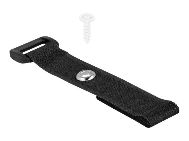Delock Klettverschluss-Cinchkabelbinder - 15 cm - Schwarz (Packung mit 5) - 150