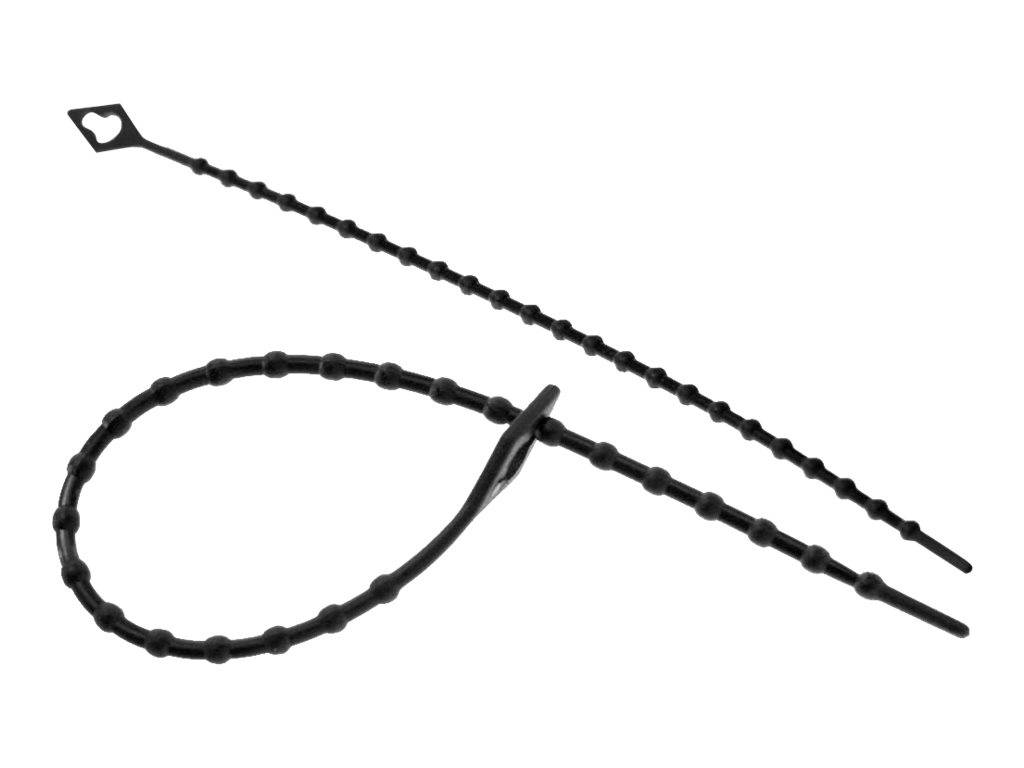 INLINE - Kabelbinder Kugelbinder schwarz - Länge 100mm - 100 Stück