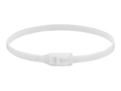 Delock - Kabelbinder - mit flachem Kopf - 11 cm - Schwarz, durchsichtig (Packung mit 100)