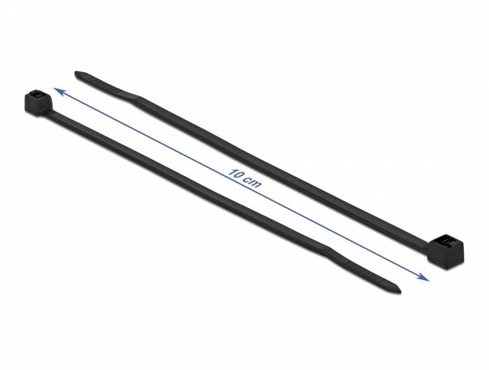 Delock - Kabelbinder - 10 cm - Schwarz (Packung