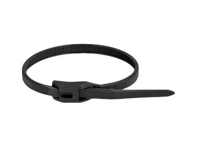 Delock - Kabelbinder - mit flachem Kopf - 15 cm - Schwarz, durchsichtig (Packung mit 100)