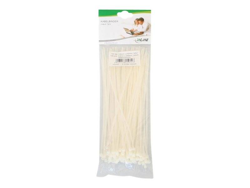 INLINE - Kabelbinder - Länge 250mm - Breite 3,6mm - natur - 100 Stück