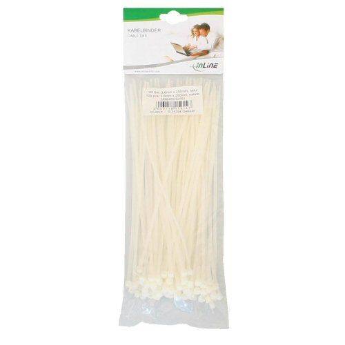 INLINE - Kabelbinder - Länge 250mm - Breite 3,6mm - natur - 100 Stück