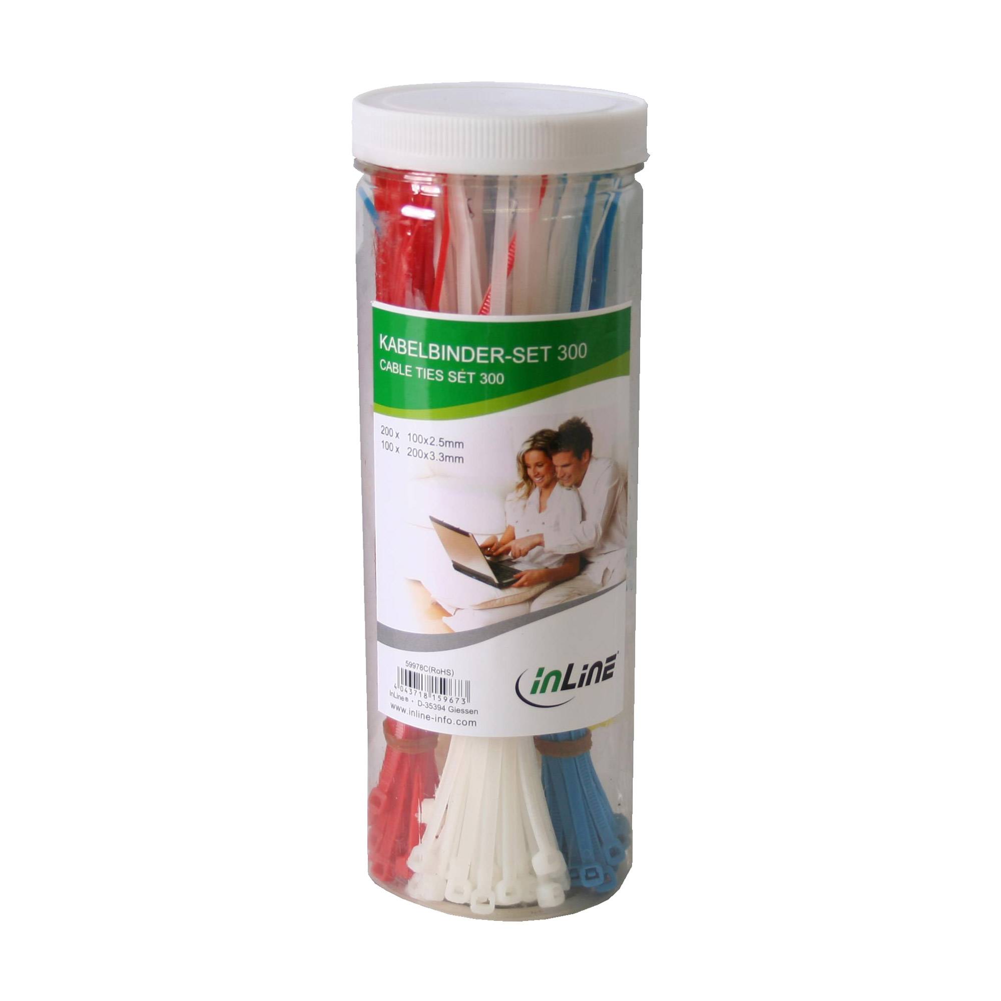 INLINE - Kabelbinder-Set - 300 Stück