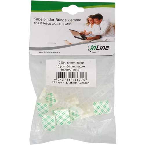 INLINE - Kabelbinder Bündelklemme 64mm - natur - 10 Stück