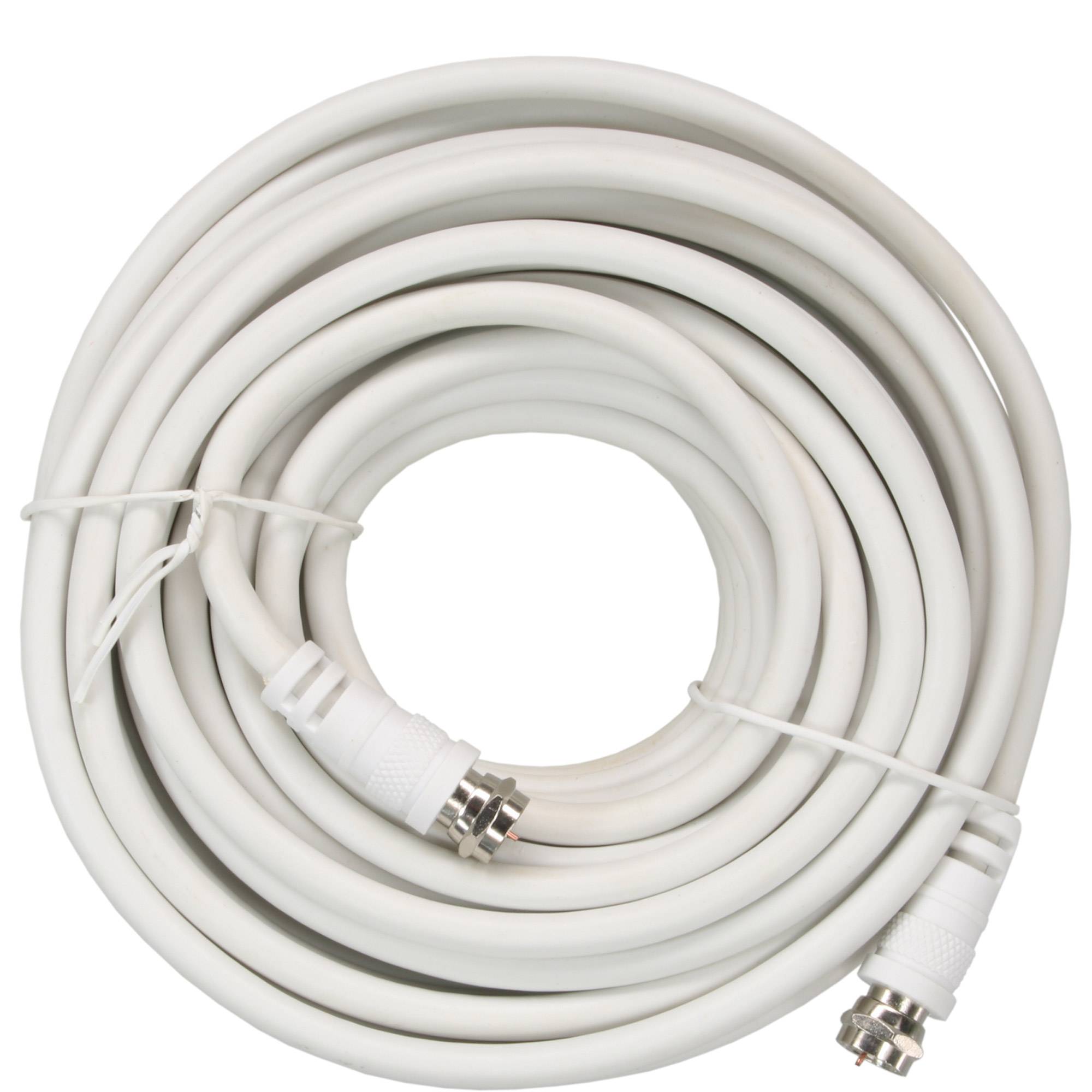 INLINE - SAT-Anschlusskabel - 2x geschirmt - 2x F-Stecker - >75dB - weiß - 10m