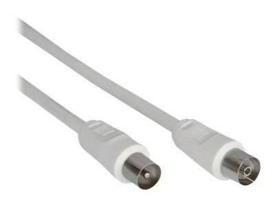 INLINE - Antennenkabel - 2x geschirmt - >75dB - weiß - 3m