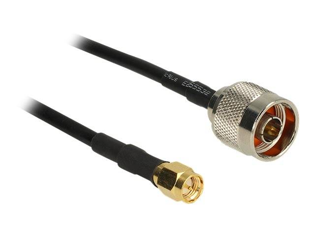 Delock Antennenkabel - N-Anschluss (S) bis SMA (S) - 15 m - Koax - Schwarz