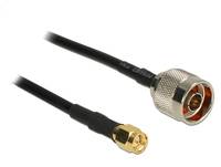Delock Antennenkabel - N-Anschluss (S) bis SMA (S) - 15 m - Koax - Schwarz