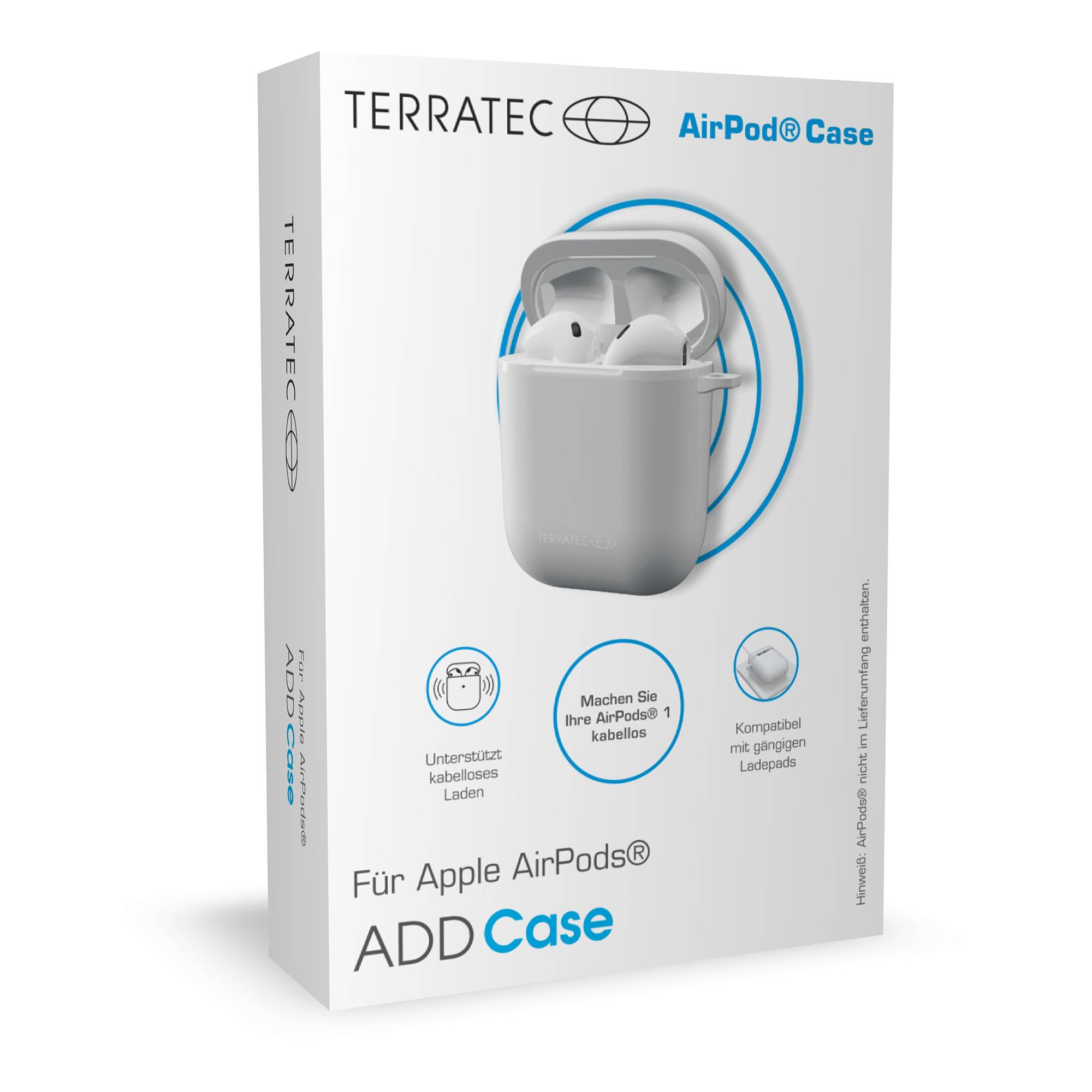 TERRATEC ADD Case - Koffer mit Ladefunktion - für Apple AirPods (1. Generation, 2. Generation)
