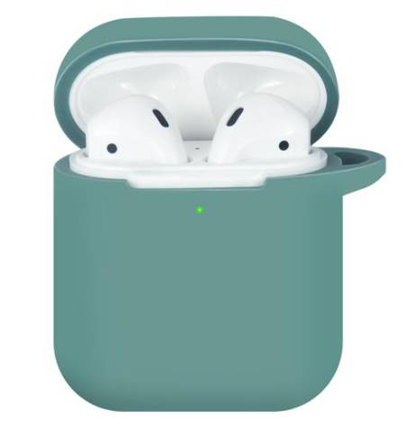 TERRATEC Air Box - Tasche für kabellose Ohrhörer - Polycarbonat - Nachtgrün - für Apple AirPods (1. Generation, 2. Gener