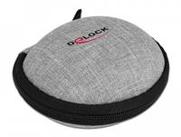 Delock - Tasche für Kopfhörer - Polyester - Grau