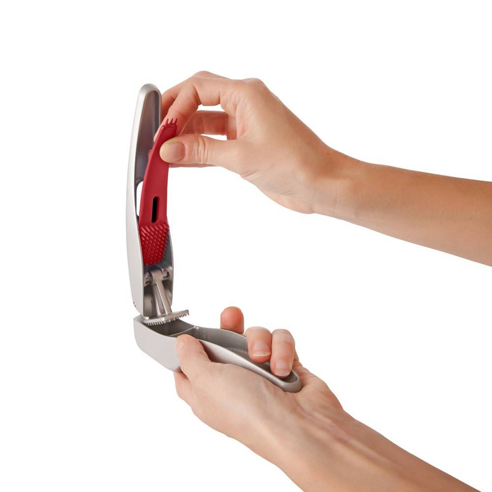 Zyliss Susi 3, Handknoblauchpresse, Rot, Edelstahl, Aluminium, Aluminium