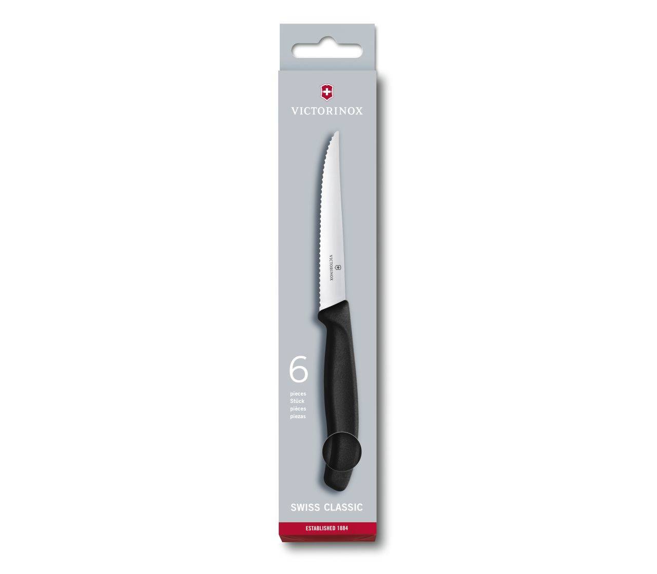 Victorinox SwissClassic 6.7233.6, Messer-Set, Polypropylen, Edelstahl, Schwarz, 11 cm, 168 g