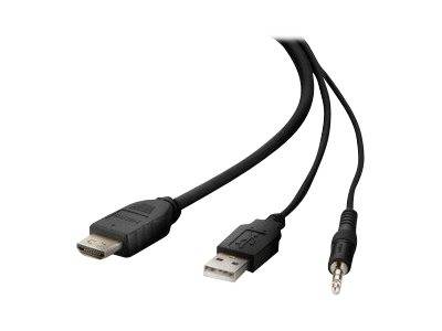 Belkin Secure KVM Combo Cable - Video- / USB- / Audio-Kabel - TAA-konform - USB, Mini-Stecker, HDMI (M)