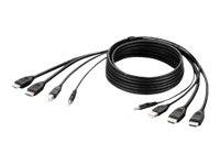 Belkin Secure KVM Combo Cable - Video- / USB- / Audio-Kabel - TAA-konform - USB, Mini-Stecker, HDMI (M)