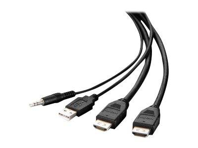 Belkin Secure KVM Combo Cable - Video- / USB- / Audio-Kabel - TAA-konform - USB, Mini-Stecker, HDMI (M)