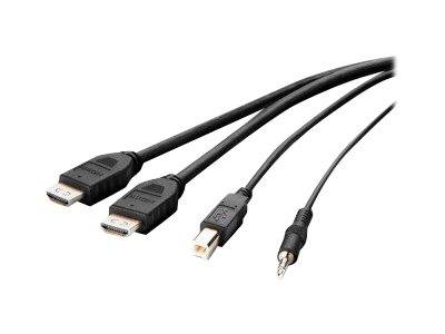 Belkin Secure KVM Combo Cable - Video- / USB- / Audio-Kabel - TAA-konform - USB, Mini-Stecker, HDMI (M)