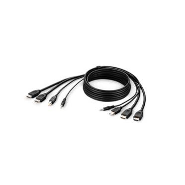 Belkin Secure KVM Combo Cable - Video- / USB- / Audio-Kabel - TAA-konform - USB, Mini-Stecker, HDMI (M)