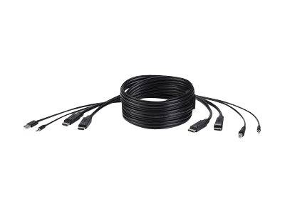 Belkin Secure KVM Combo Cable - Tastatur- / Video- / Maus- / Audio-Kabel - TAA-konform - USB, Mini-Stecker, DisplayPort (M)