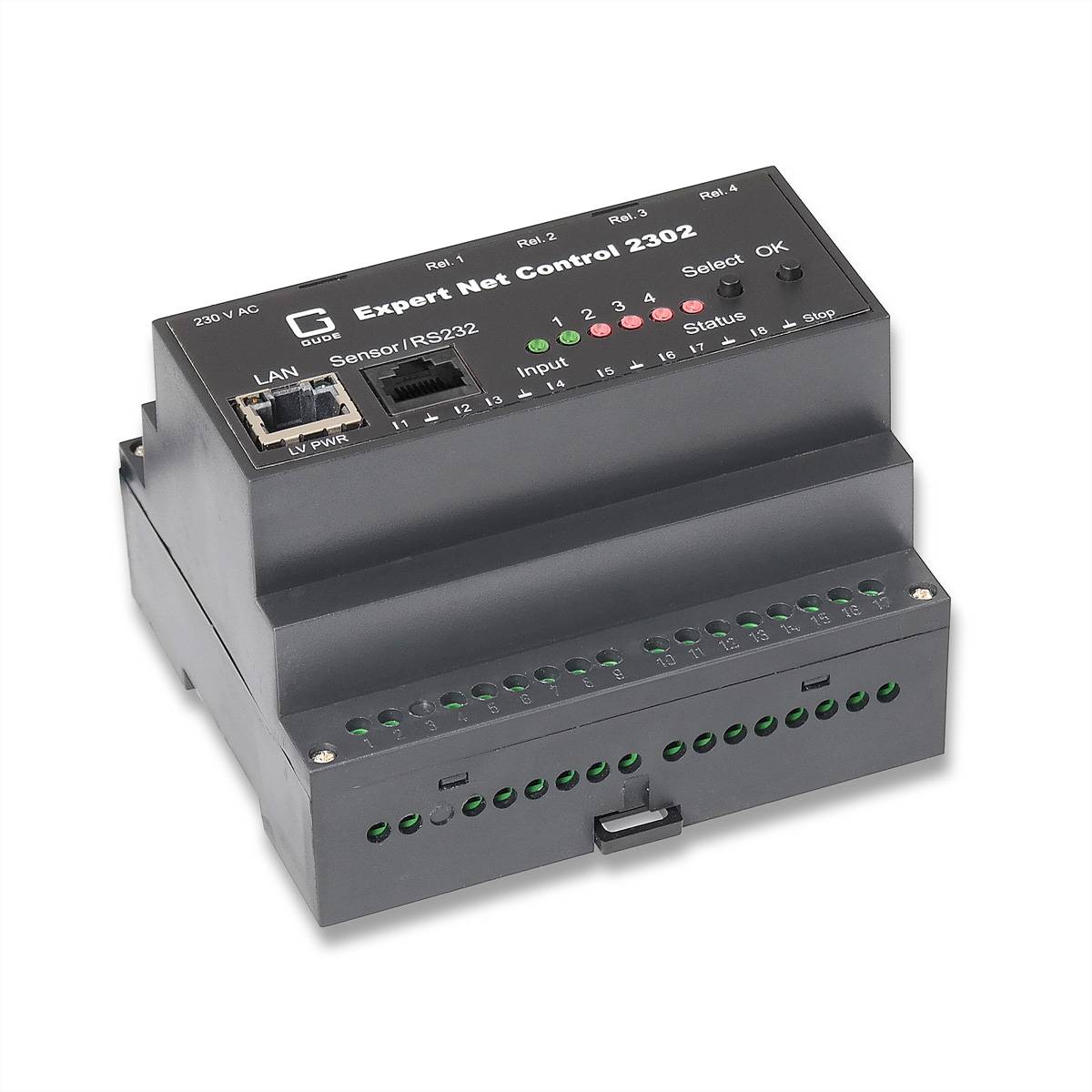 Gude Expert Net Control 2302-1 - Überwachungseinheit für Stromversorgung (DIN-Schienenmontage möglich)