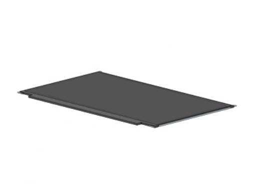 Flaches dunkelgraues rechteckiges Panel in Perspektive auf weißem Hintergrund dargestellt.