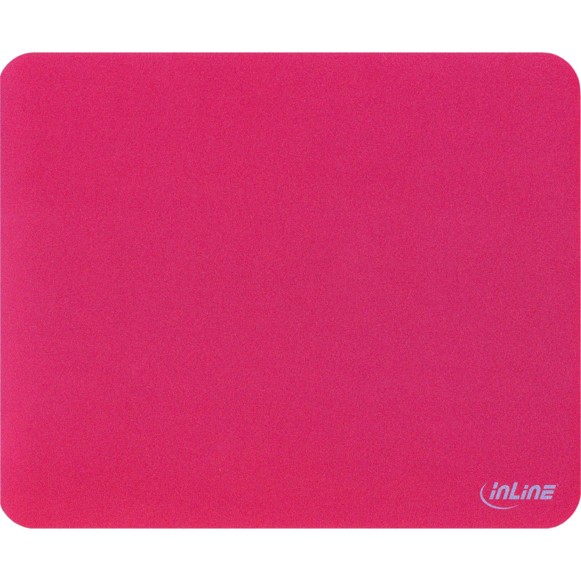 Einfaches, helles rosa rechteckiges Mousepad mit abgerundeten Ecken und kleinem 