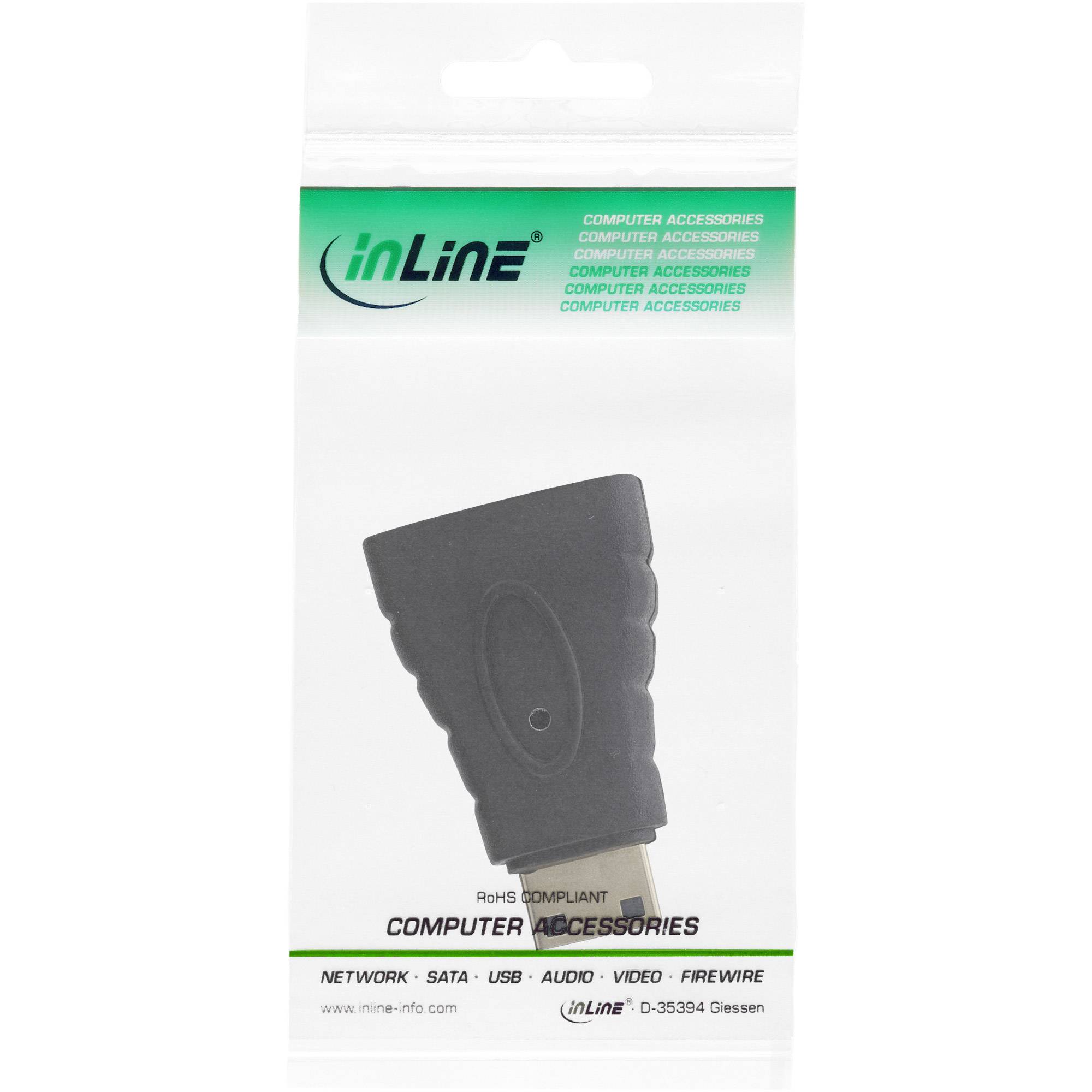 INLINE - HDMI Adapter - HDMI A Buchse auf Mini HDMI C Stecker - 4K/60Hz kompatibel