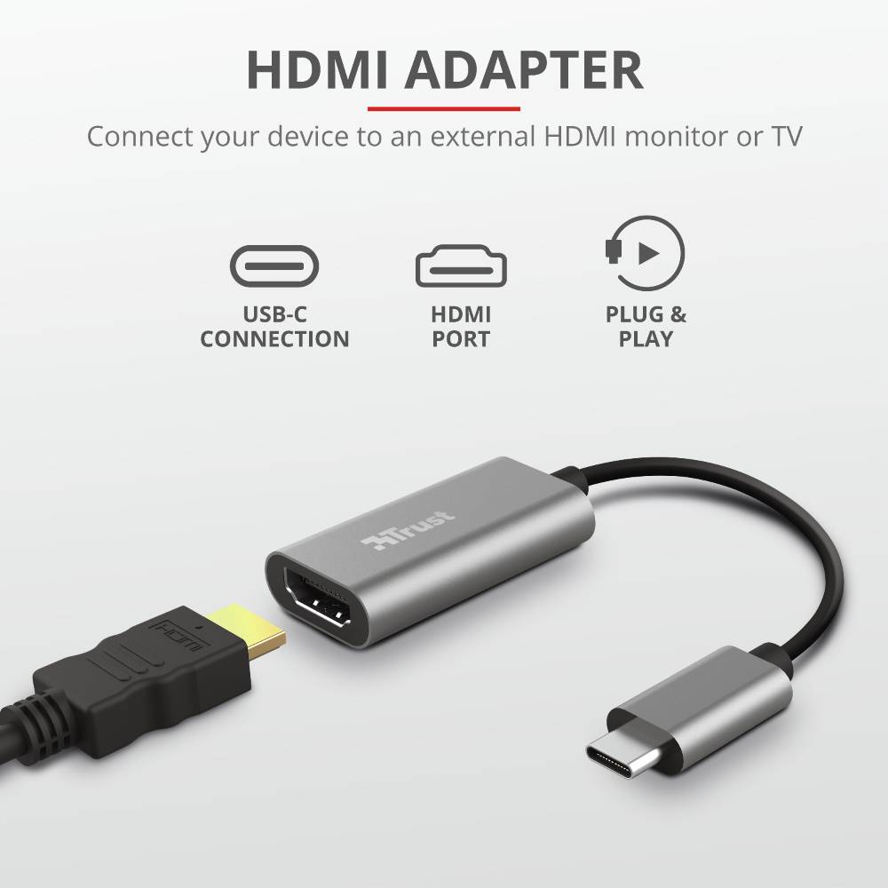 Trust Dalyx - Videoadapter - HDMI weiblich zu 24 pin USB-C männlich