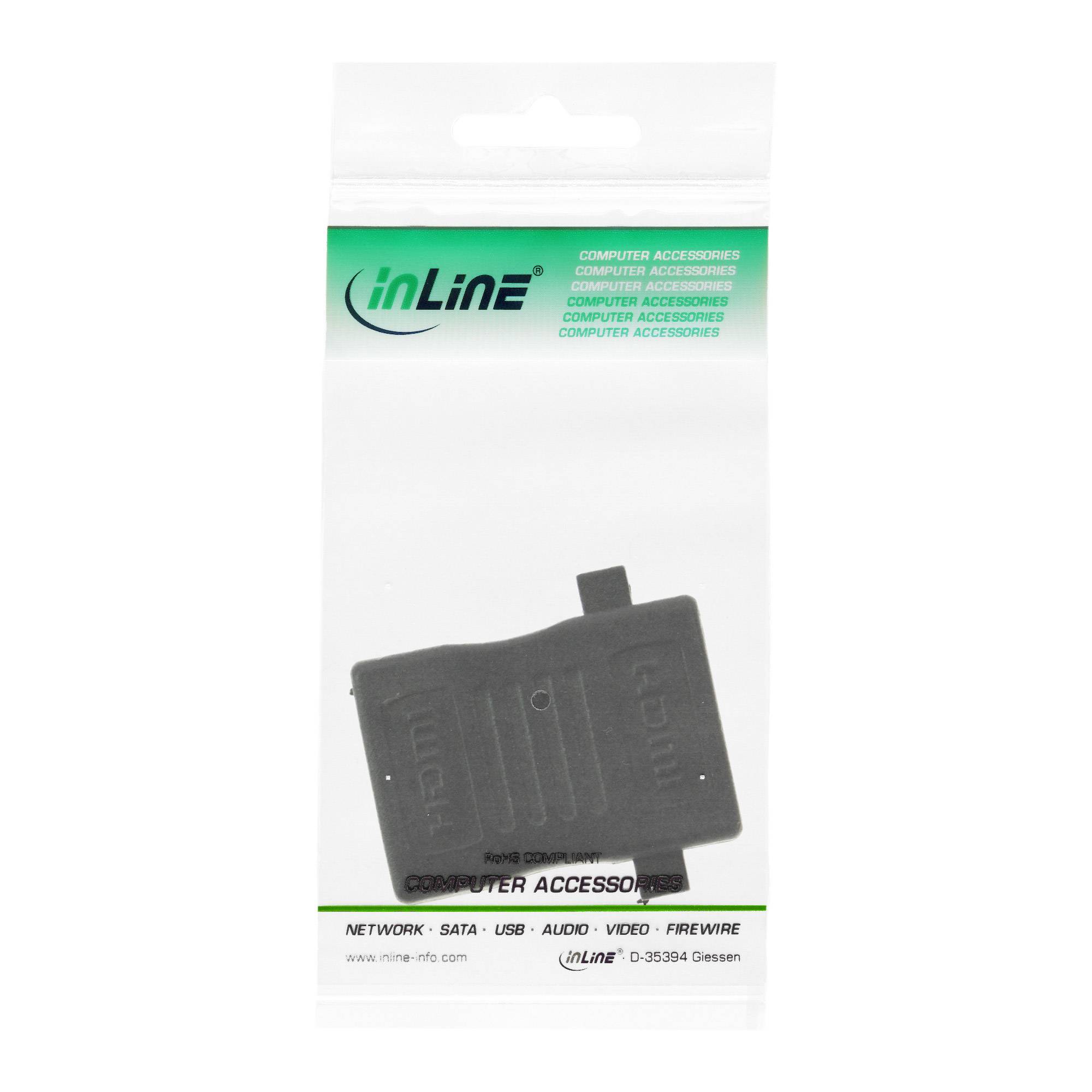 INLINE - HDMI Adapter zum Einbau - HDMI A Buchse/Buchse - vergoldete Kontakte - 4K2K