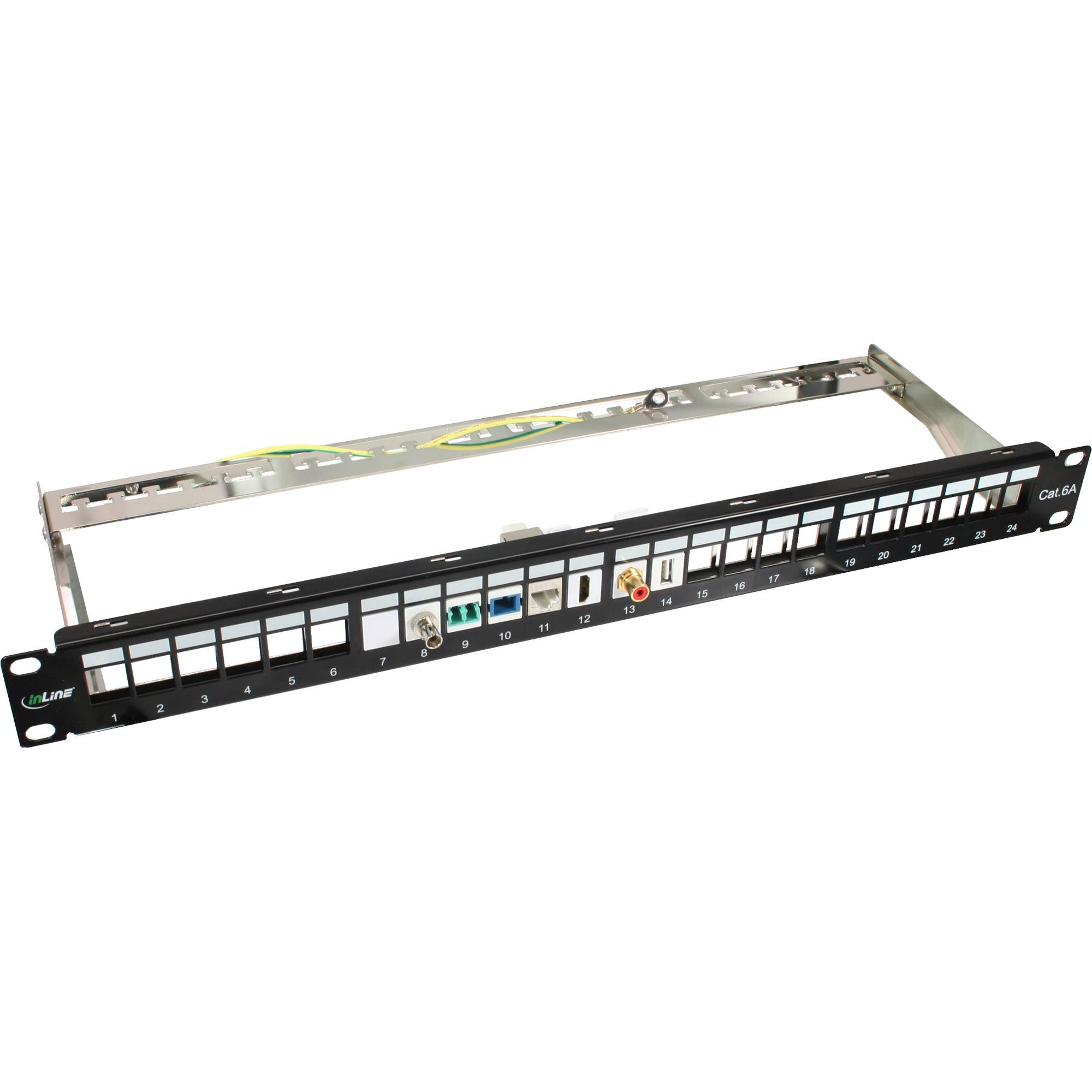 INLINE - Keystone RJ45 Buchse / Buchse Einsatz - SNAP-In - Cat.5e