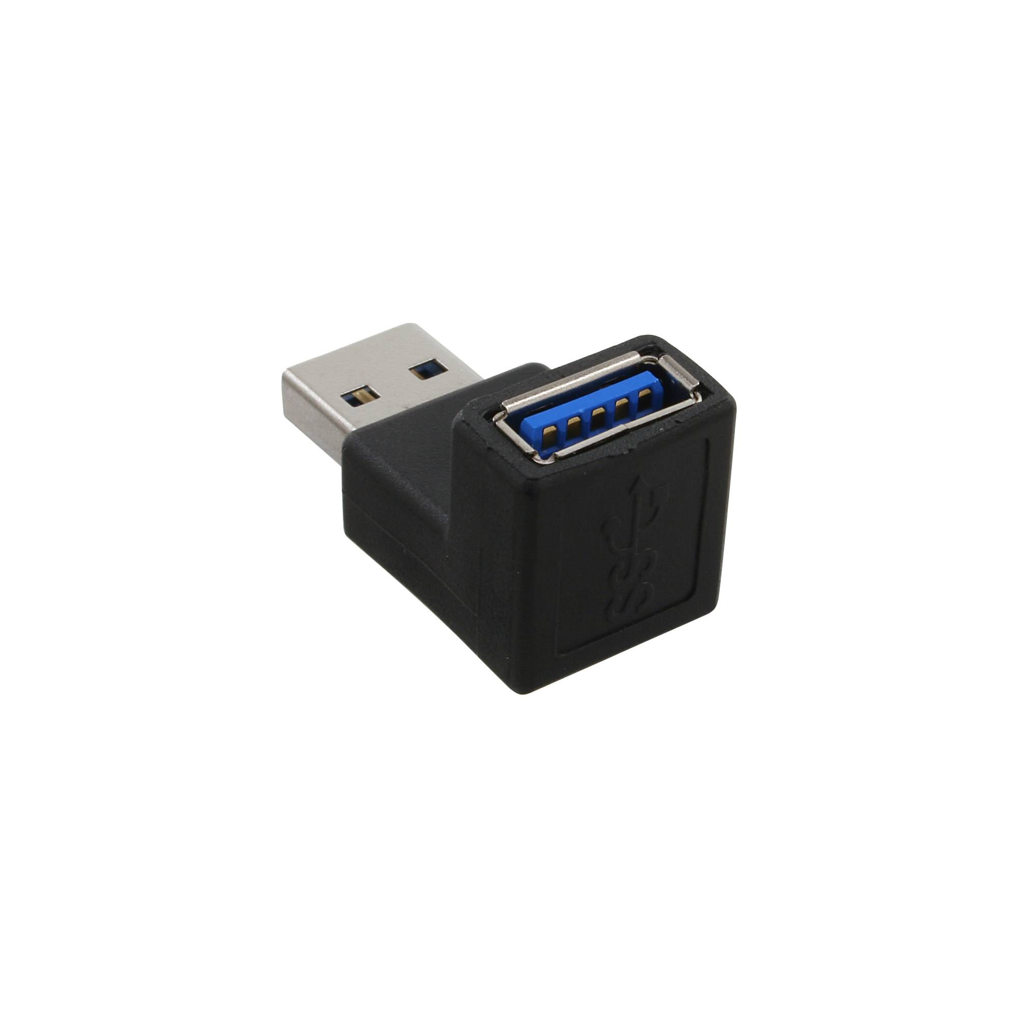 INLINE - USB 3.0 Adapter - Stecker A auf Buchse A - gewinkelt 90°