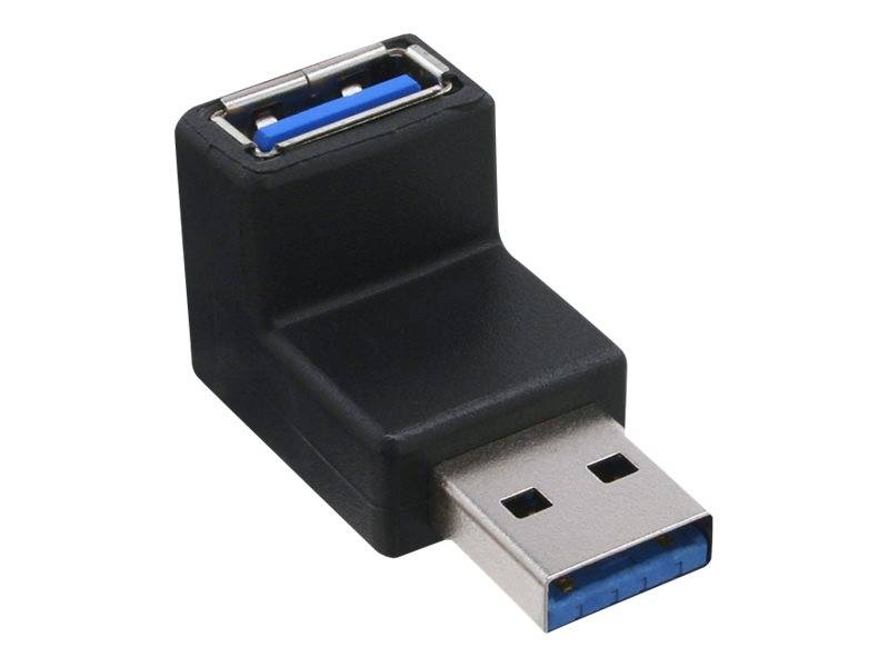 INLINE - USB 3.0 Adapter - Stecker A auf Buchse A - gewinkelt 90°