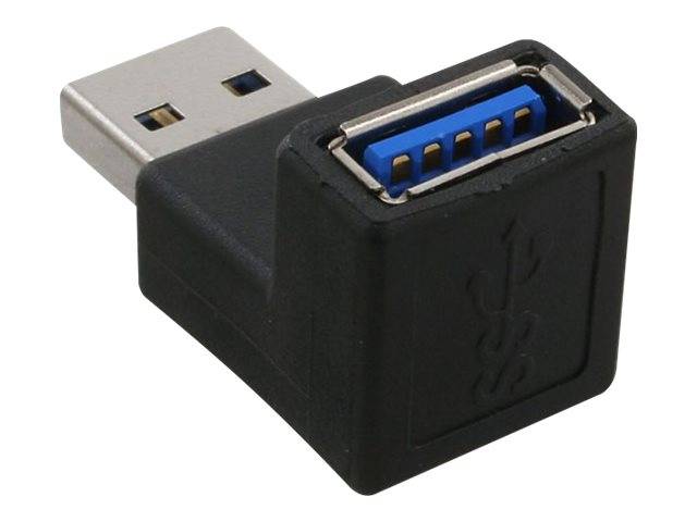 INLINE - USB 3.0 Adapter - Stecker A auf Buchse A - gewinkelt 90°