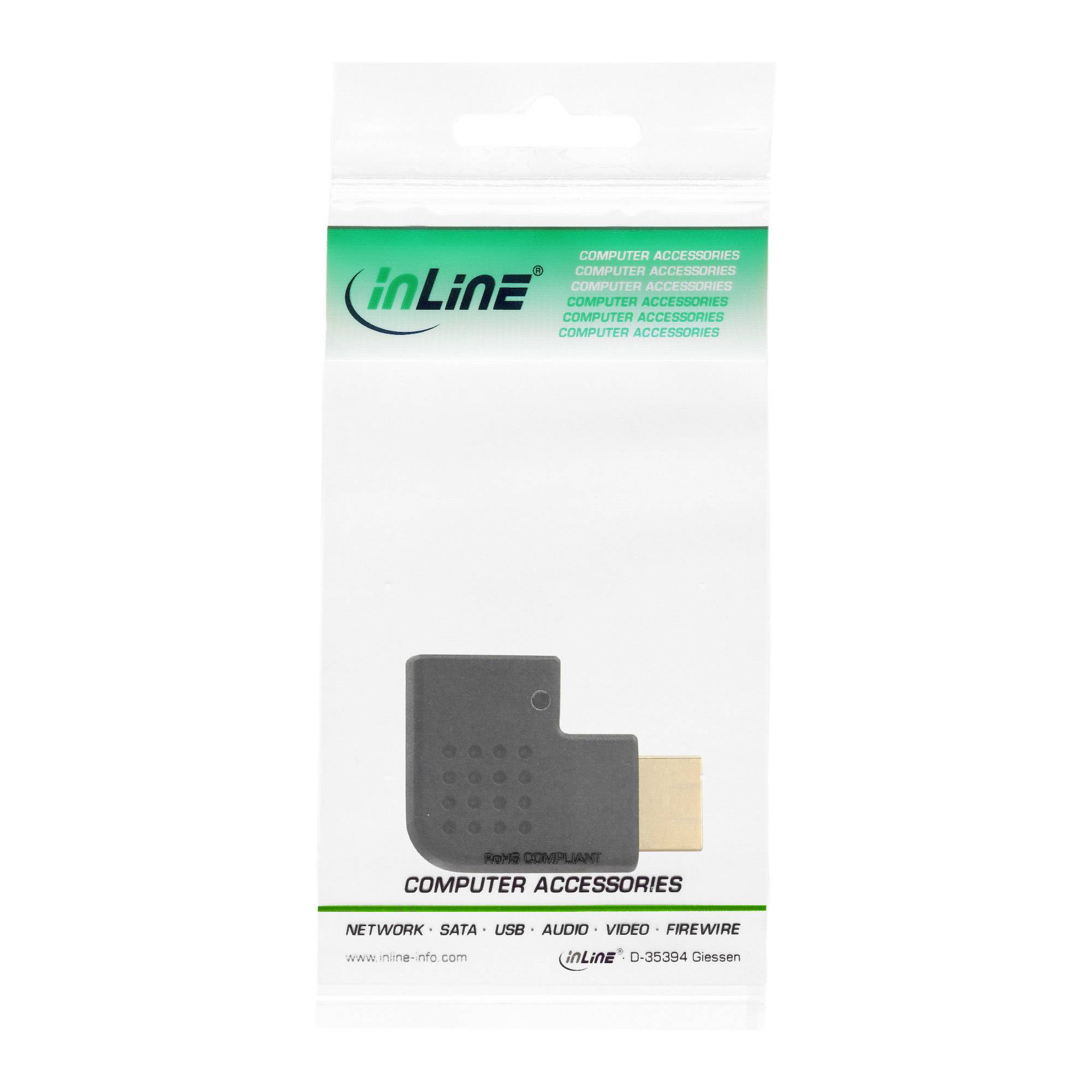 INLINE - HDMI Adapter - Stecker / Buchse - seitlich links gewinkelt - 4K2K