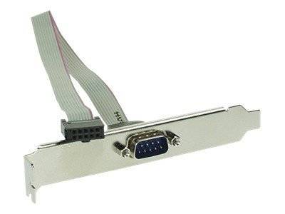 INLINE - Serielles Slotblech - 9-pol Stecker an 10-pol Buchsenleiste - 1:1 - 0,6m