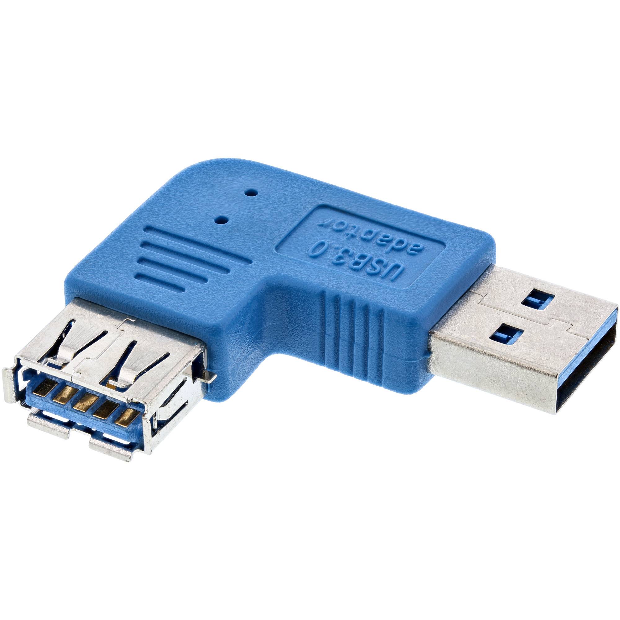 INLINE - USB 3.0 Adapter - Stecker A auf Buchse A - links gewinkelt 90°