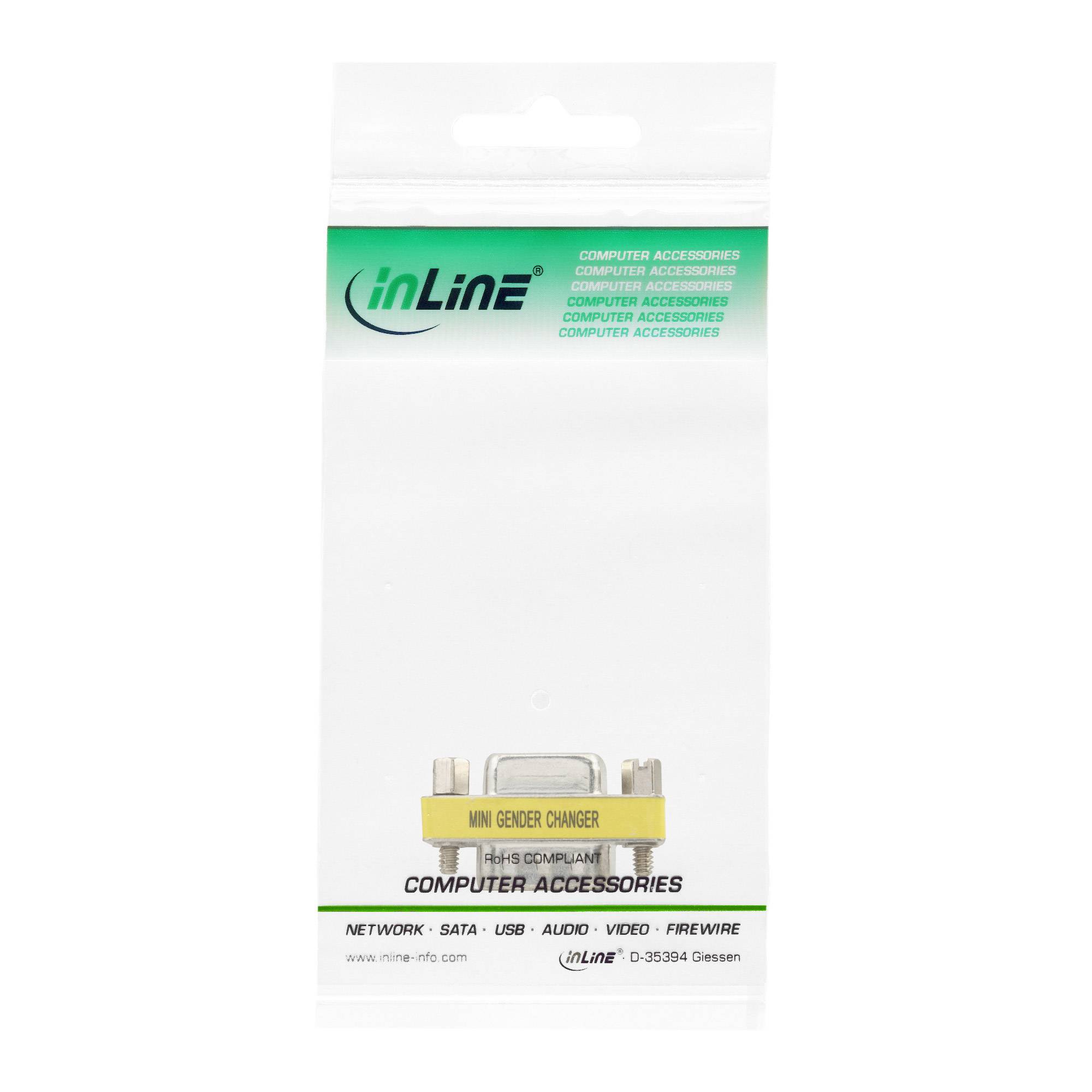 INLINE - Mini-Gender-Changer - 15pol HD (VGA) - Stecker / Buchse