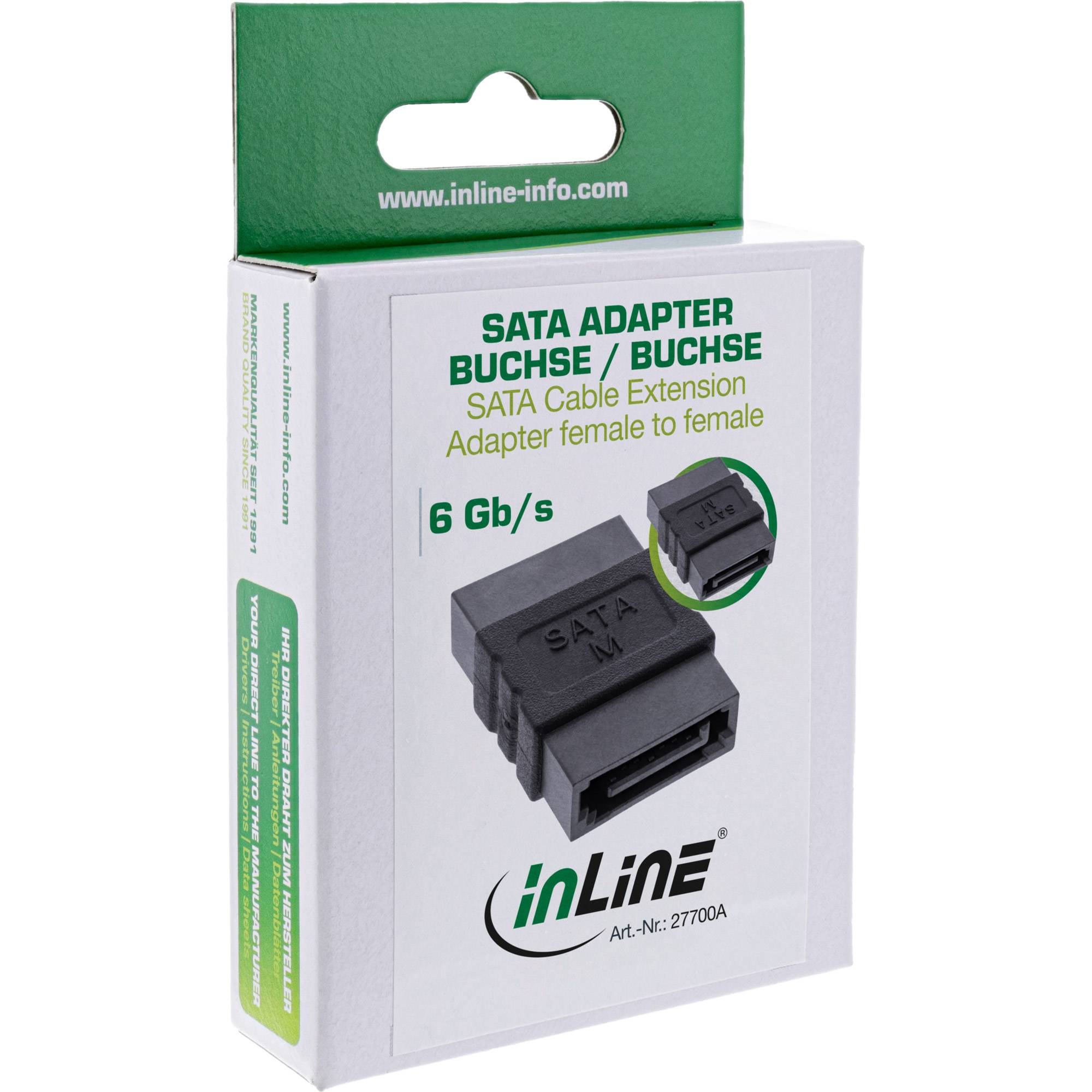 INLINE - SATA Adapter Buchse / Buchse - zum Verlängern