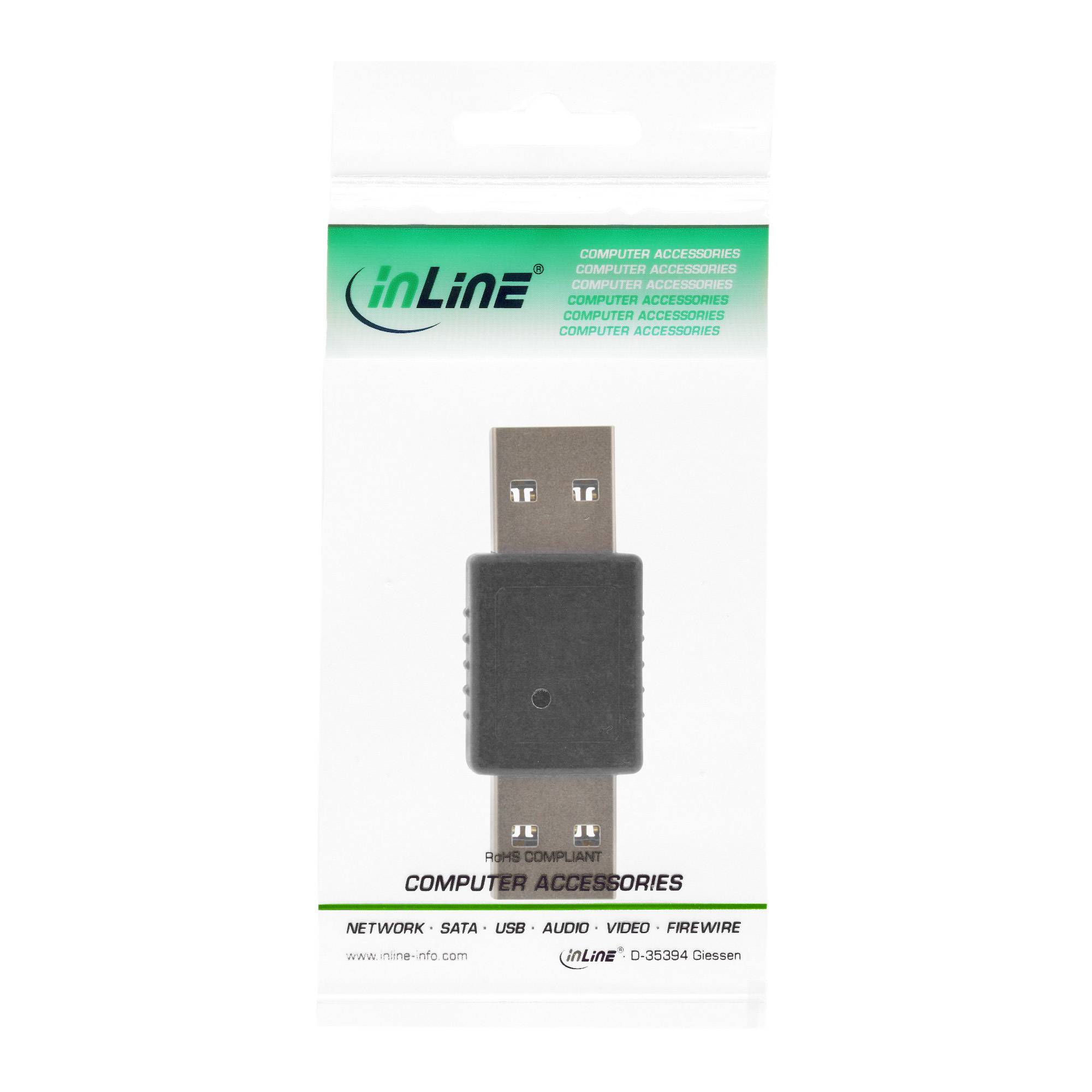 INLINE - USB 3.0 Adapter - Stecker A auf Stecker A
