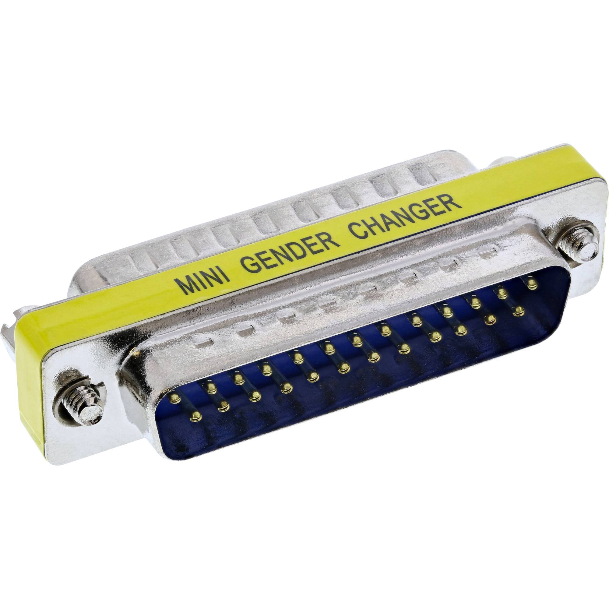 Mini-Geschlechterwechsel-Adapter mit einem D-Sub-Stecker mit der Bezeichnung 