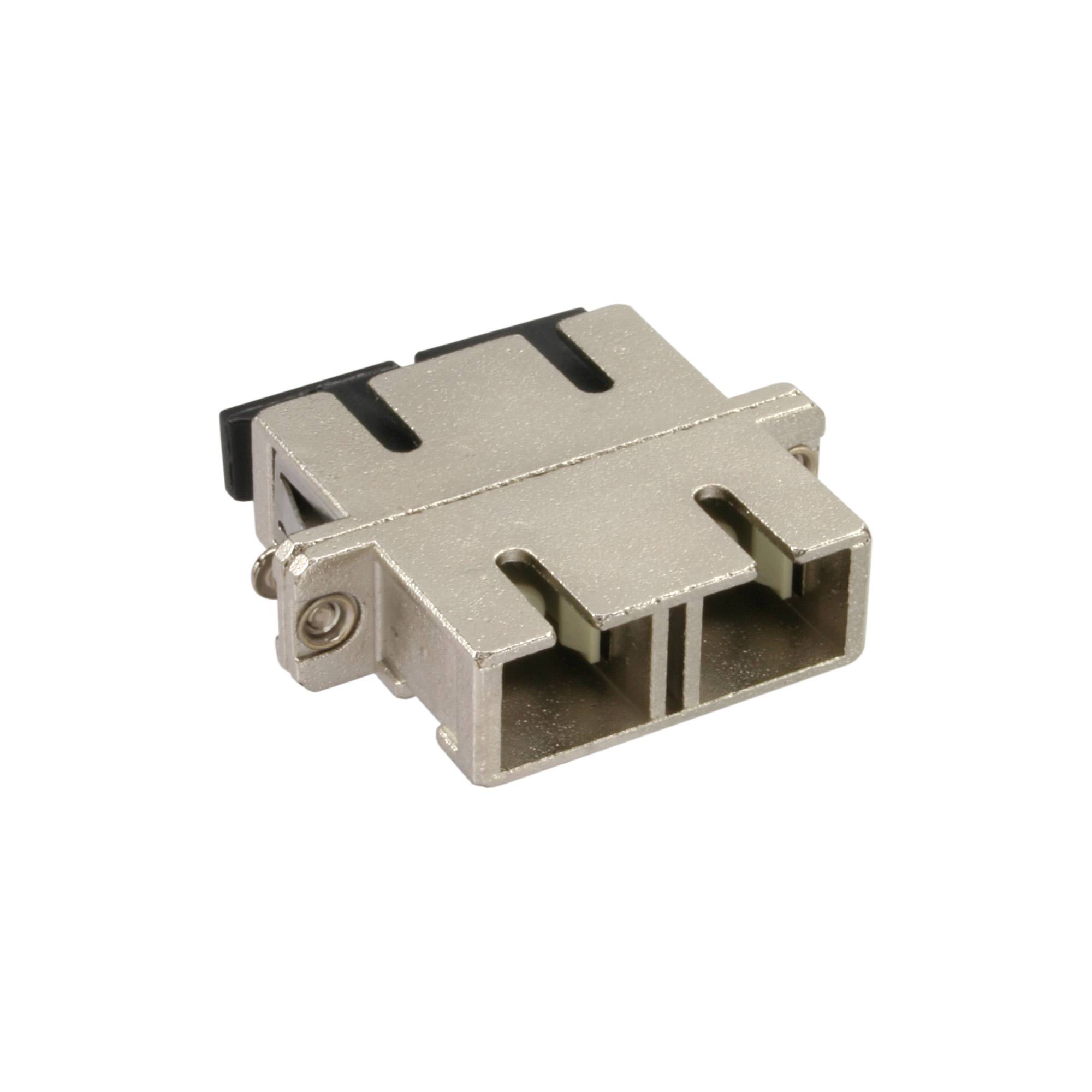 INLINE - LWL Metall-Kupplung - Duplex SC/SC - multimode - Keramik-Hülse - zum Einbau