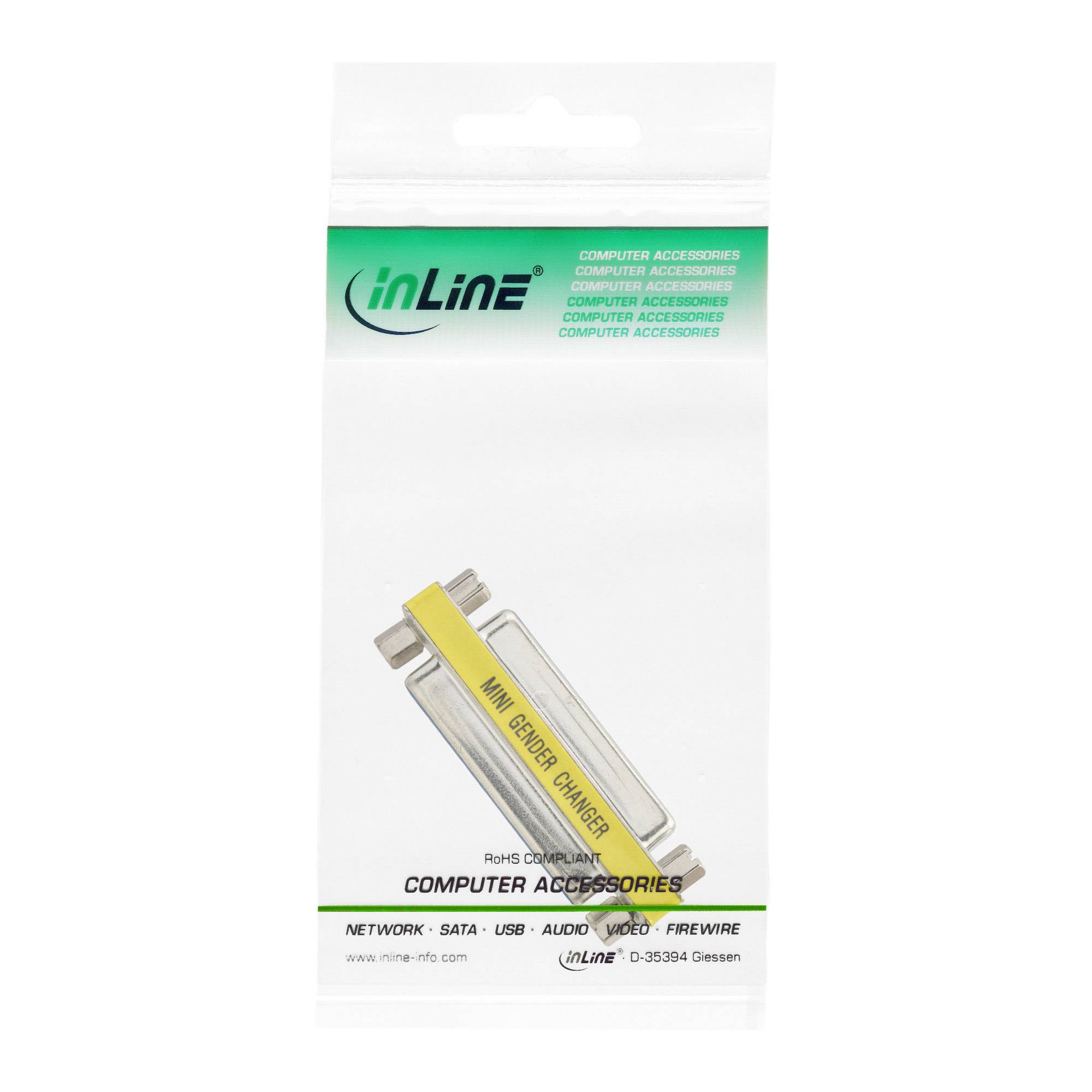 INLINE - Mini-Gender-Changer - 25pol Sub D Buchse / Buchse